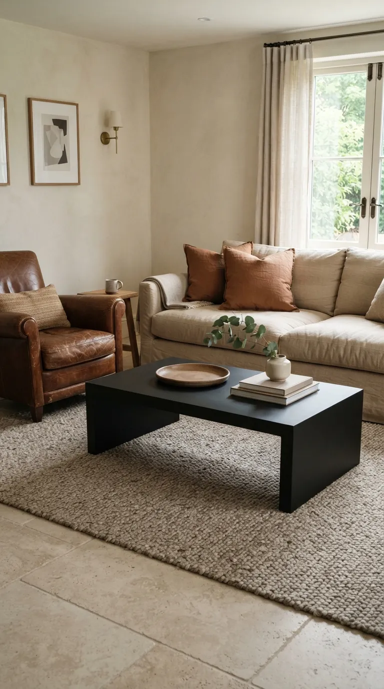 black modern coffee table living room ideas Go for Matte Black