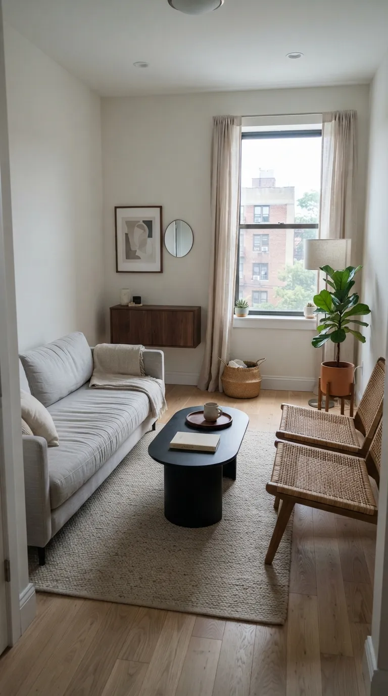 black modern coffee table living room ideas Style a Small Space