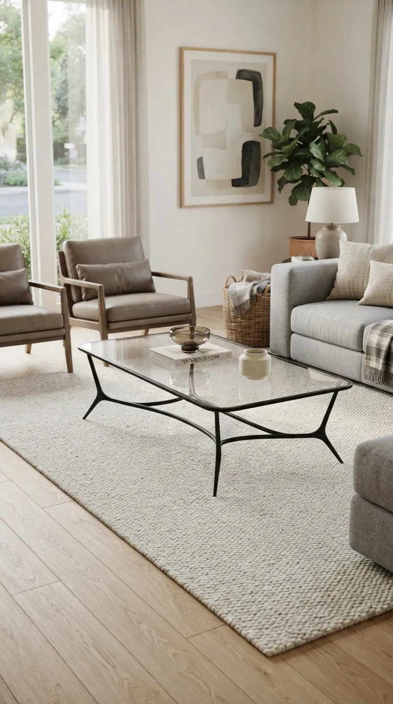 black modern coffee table living room ideas Try a Glass Top