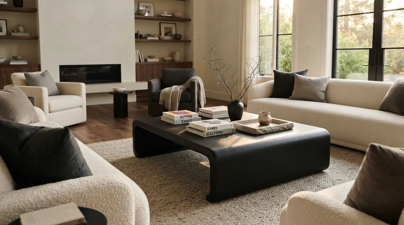 black modern coffee table living room ideas