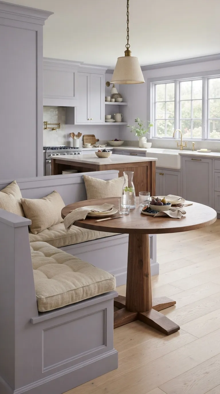 Color Drenching Kitchen Add a Matching Breakfast Nook