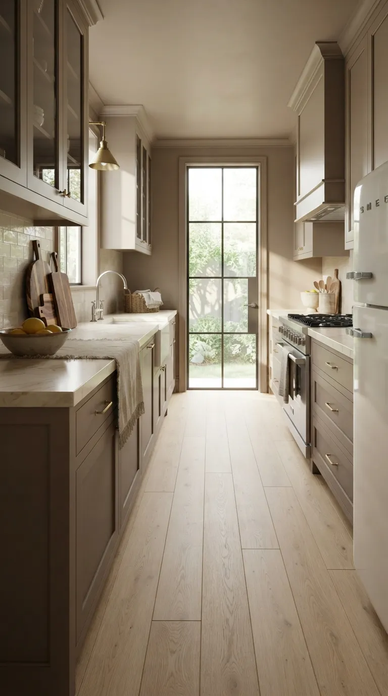 Color Drenching Kitchen Keep the Lower Cabinets Darker