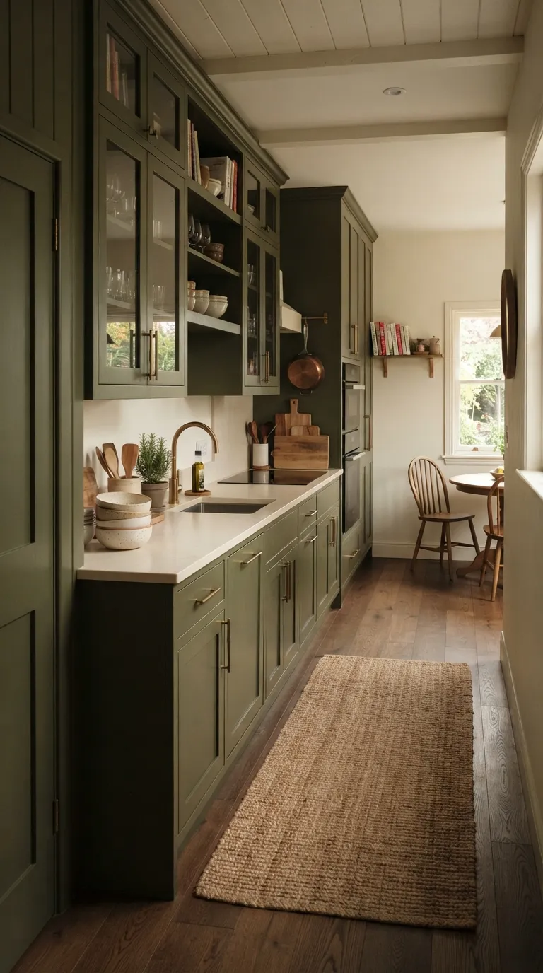 Color Drenching Kitchen Wrap the Cabinets in One Rich Shade