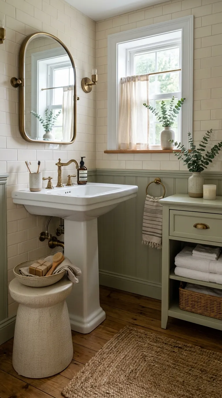 cottagecore apartment decor ideas Cottage-Inspired Bathroom