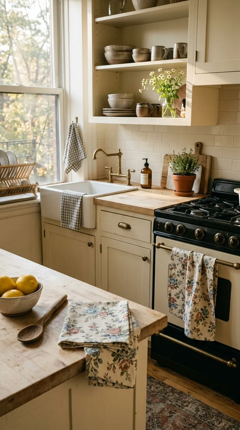 cottagecore apartment decor ideas Floral Kitchen Linens