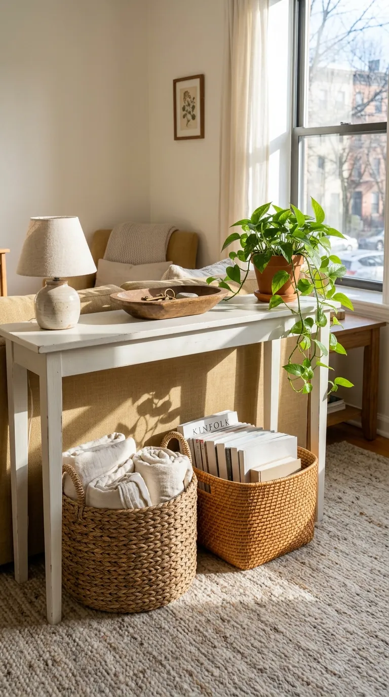 cottagecore apartment decor ideas Woven Storage Baskets