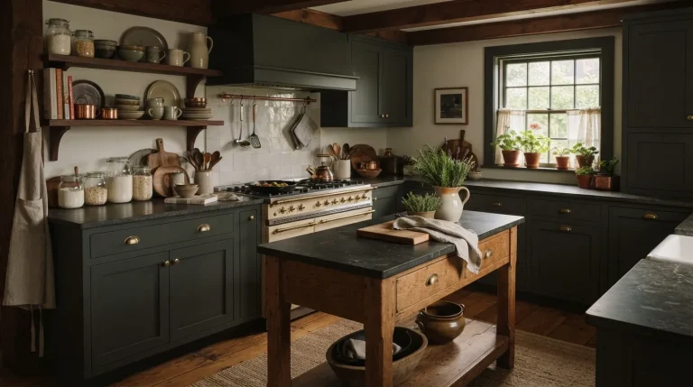 Dark Cottagecore Kitchen