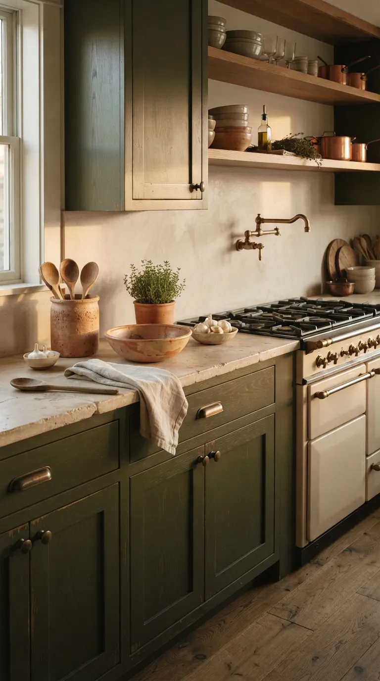 Dark Cottagecore Kitchen Warm Terracotta Details