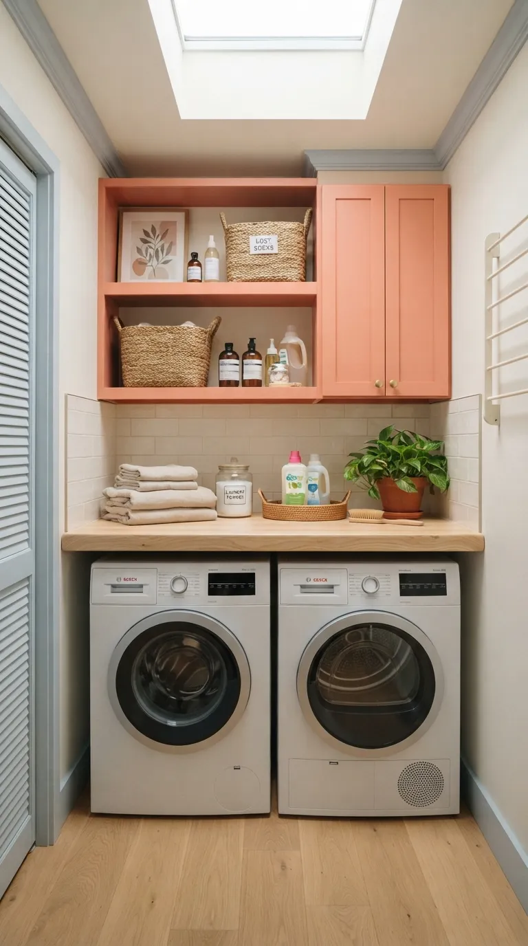 DIY laundry room countertop ideas Floating Counter Design