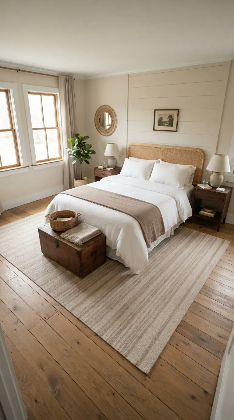 farmhouse guest room decorating ideas Neutral Area Rug