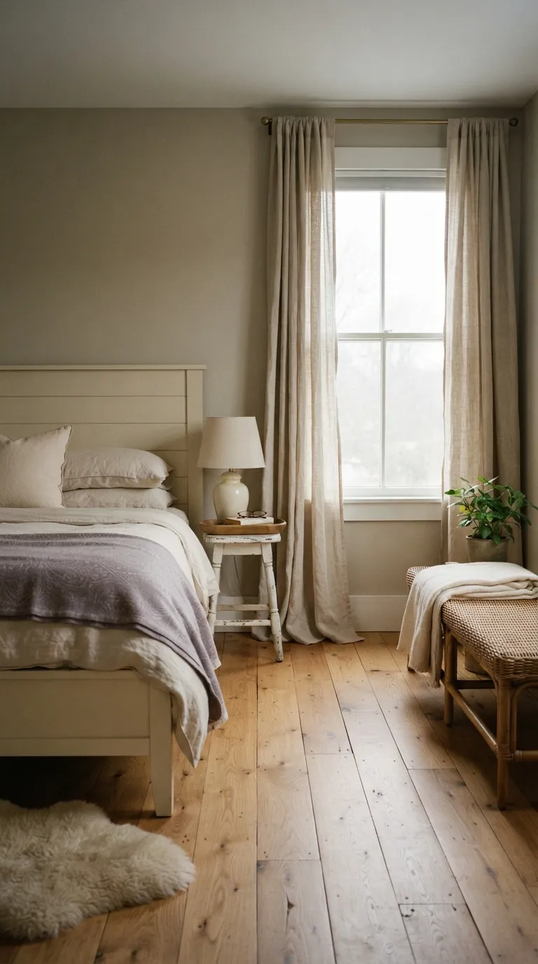 farmhouse guest room decorating ideas Simple Farmhouse Curtains
