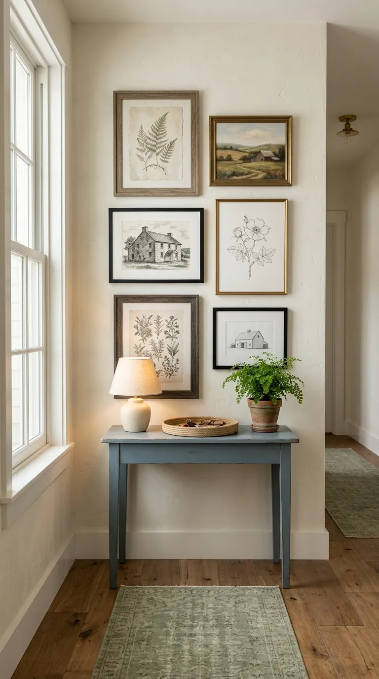 farmhouse hallway decor ideas Farmhouse Gallery Wall