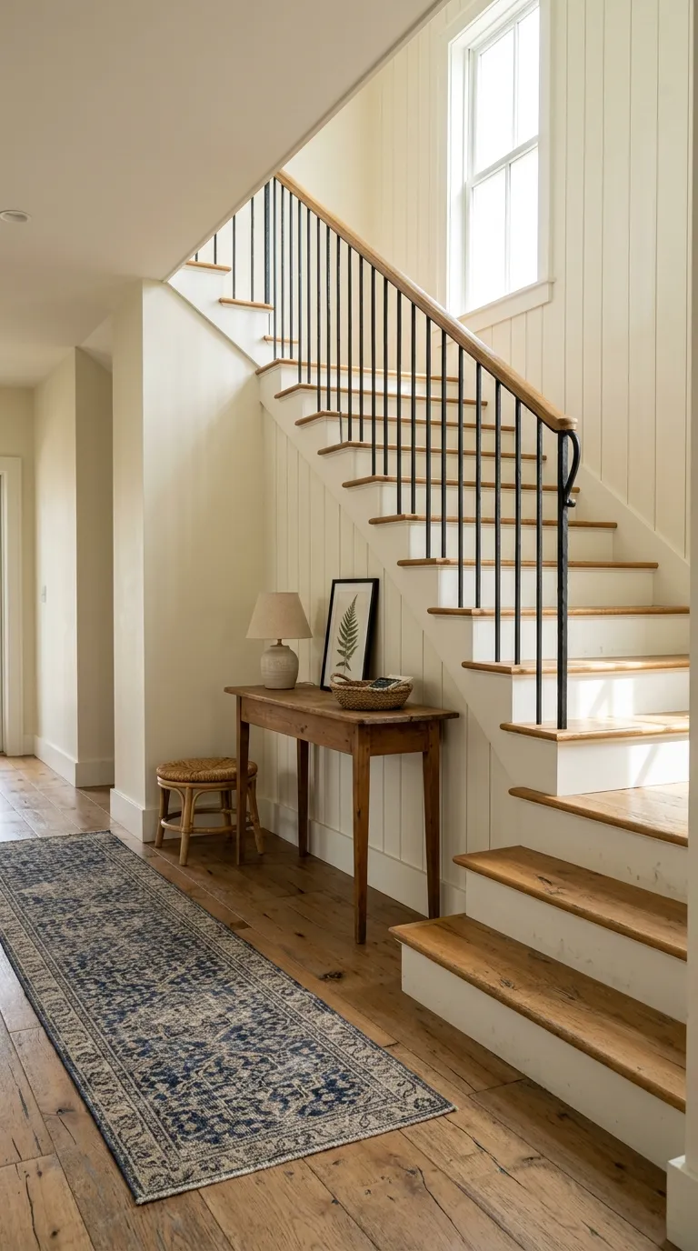 farmhouse hallway decor ideas Farmhouse Stair Landing