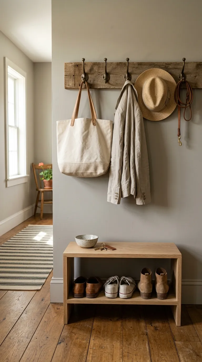 farmhouse hallway decor ideas Practical Entry Hooks