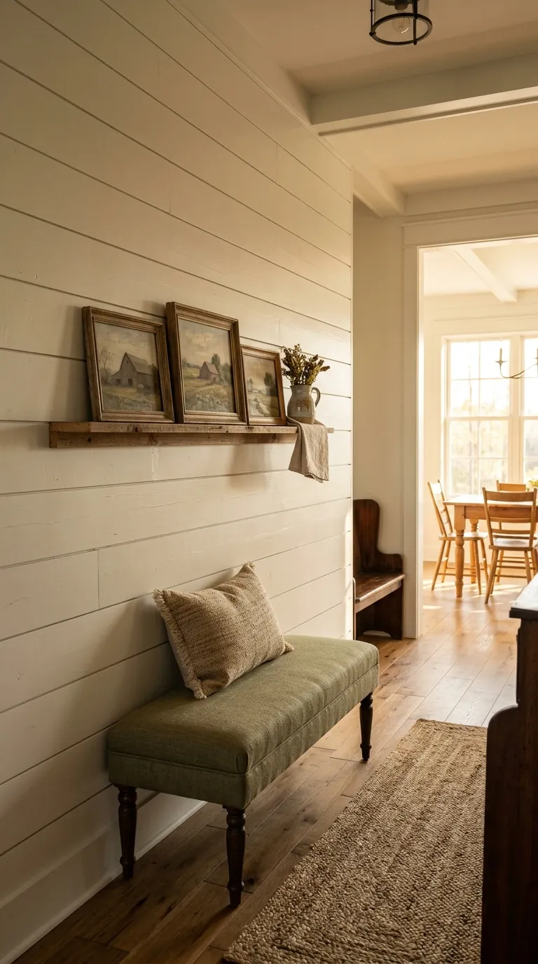 farmhouse hallway decor ideas Shiplap Wall Texture