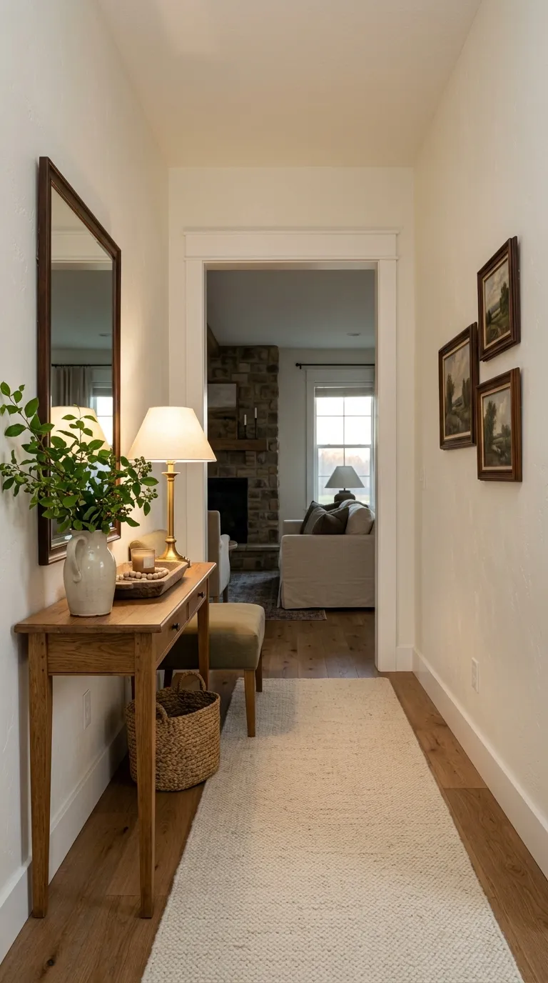 farmhouse hallway decor ideas Welcoming Farmhouse Styling
