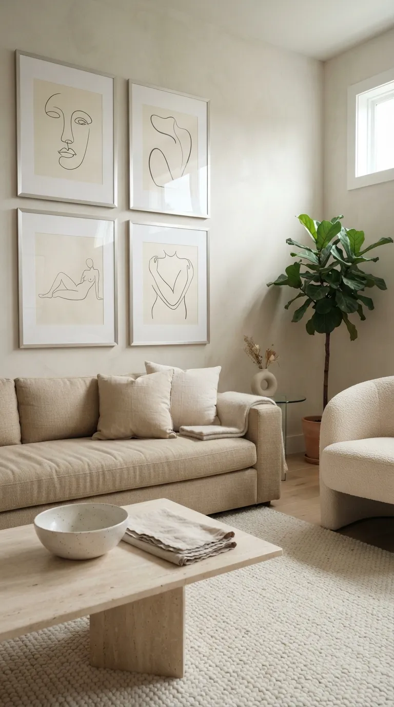 free printable wall art living room Go With Line Art