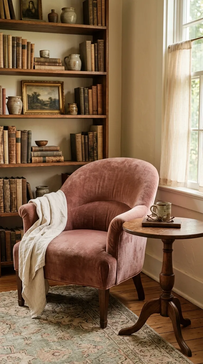 French country vintage decor ideas Curved Upholstered Chairs