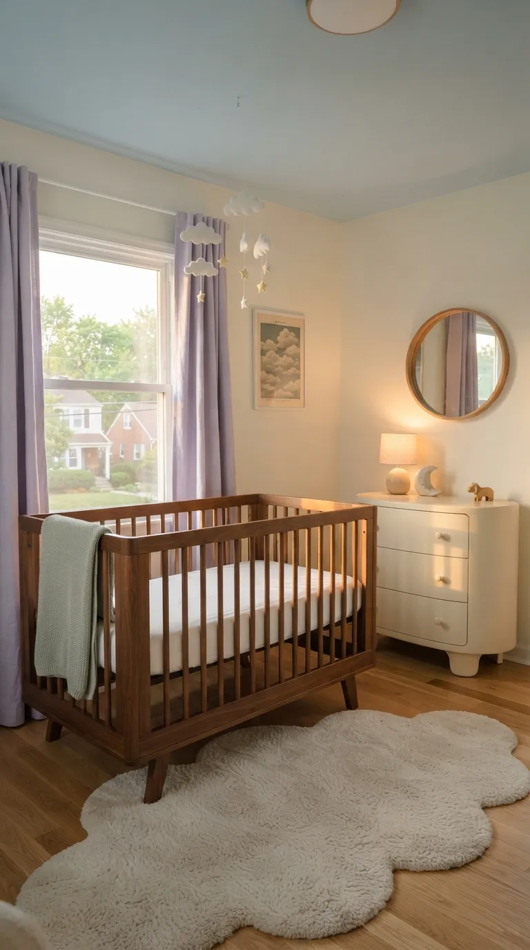 gender neutral nursery decor ideas Cloud-Inspired Details