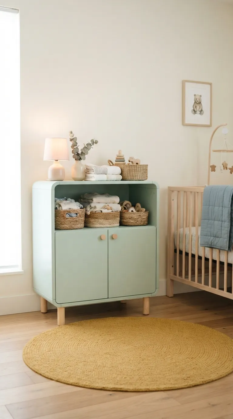 gender neutral nursery decor ideas Colorful Storage Cabinet