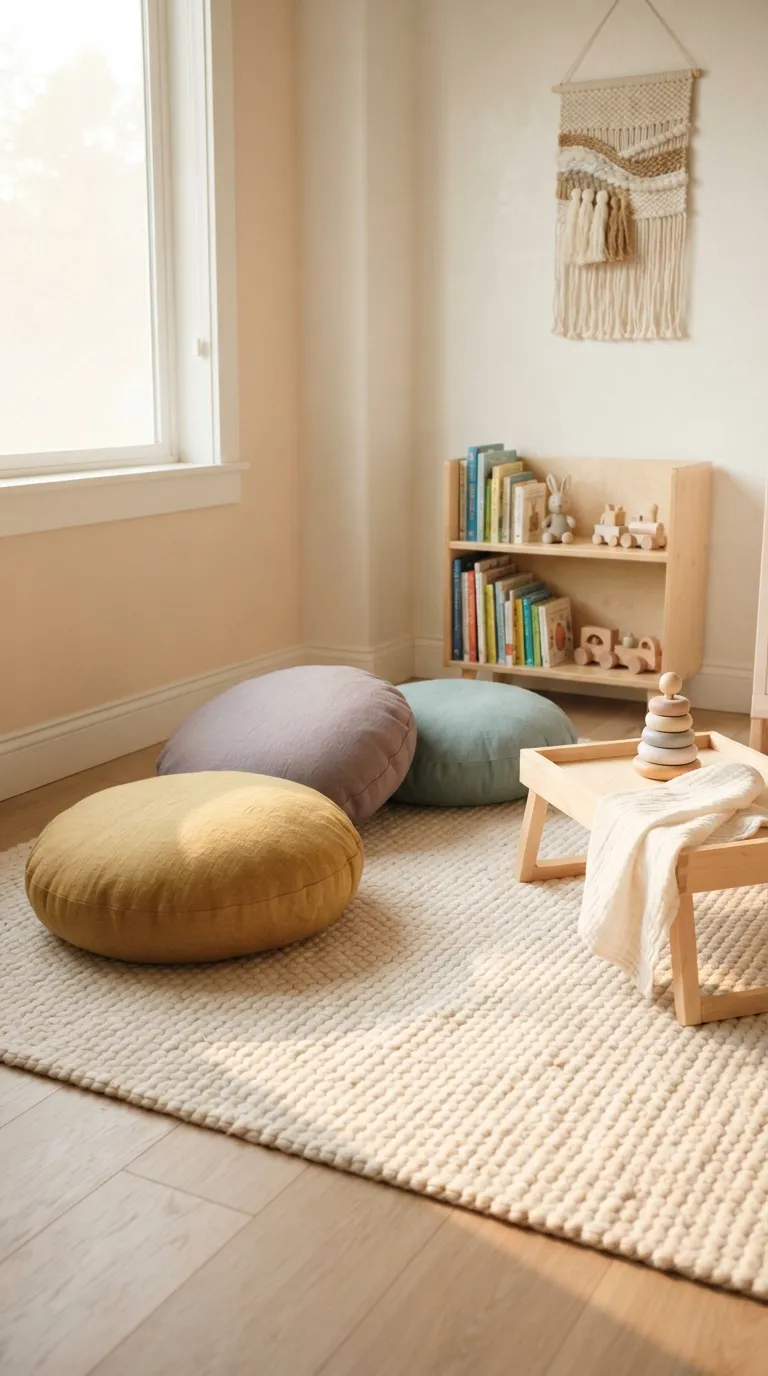 gender neutral nursery decor ideas Playful Floor Cushions