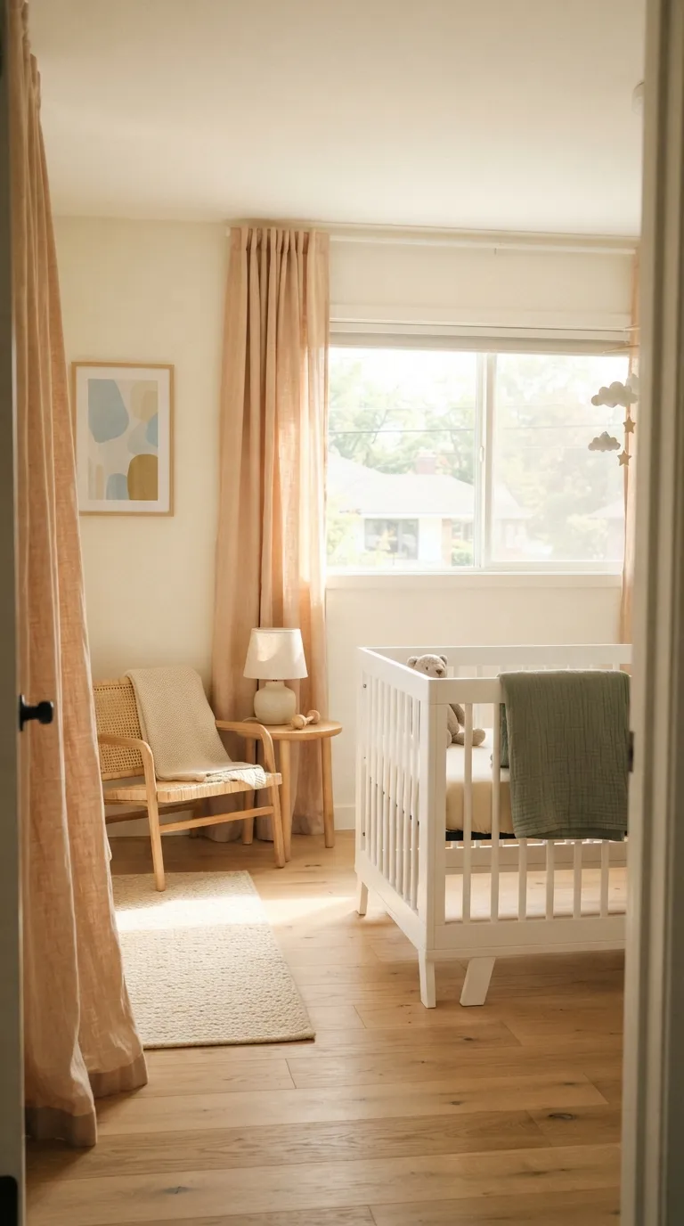 gender neutral nursery decor ideas Soft Linen Curtains