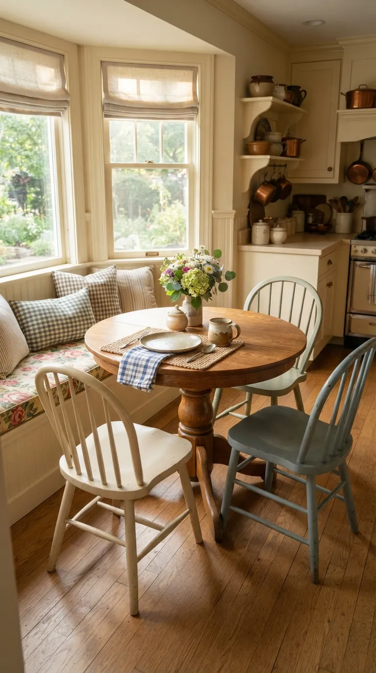 Grandma Core Kitchen A Classic Breakfast Nook With Spindle Chairs