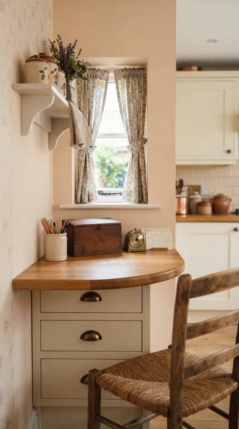 Grandma Core Kitchen A Cozy Kitchen Desk Nook