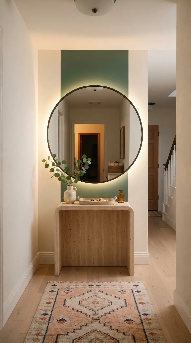 hallway lighting ideas for a cozy home Backlit Mirror Glow