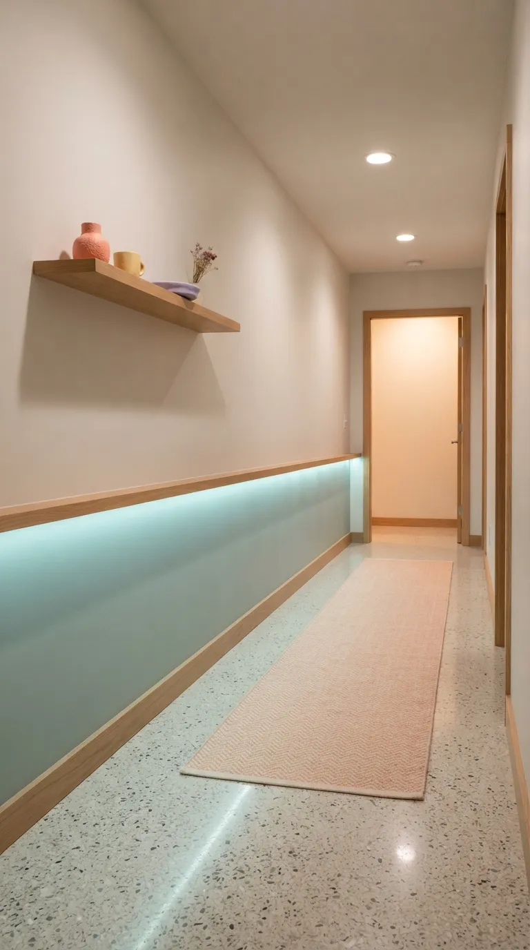 hallway lighting ideas for a cozy home Colored LED Wash