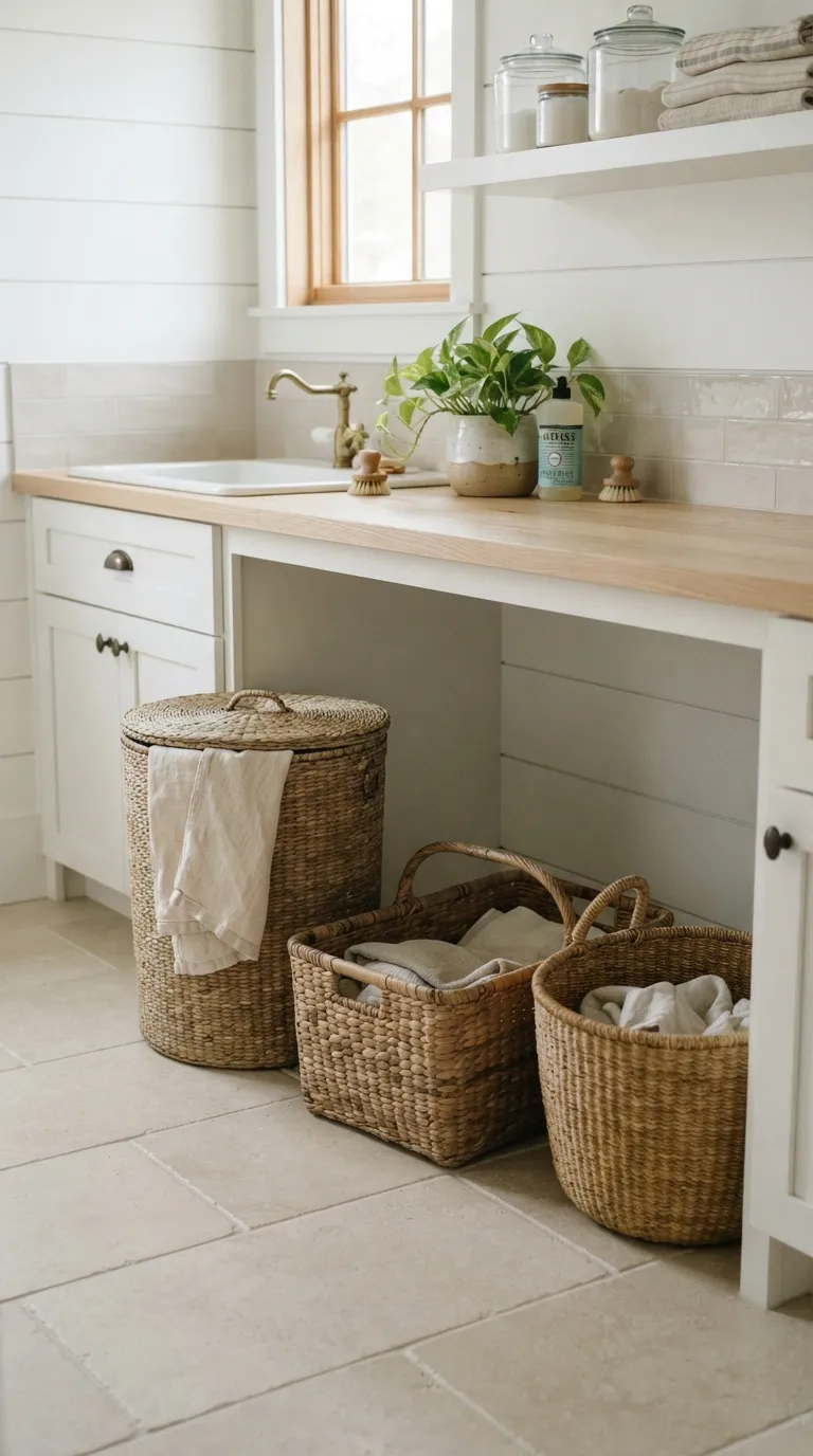 how to decorate with vintage finds Display Vintage Baskets