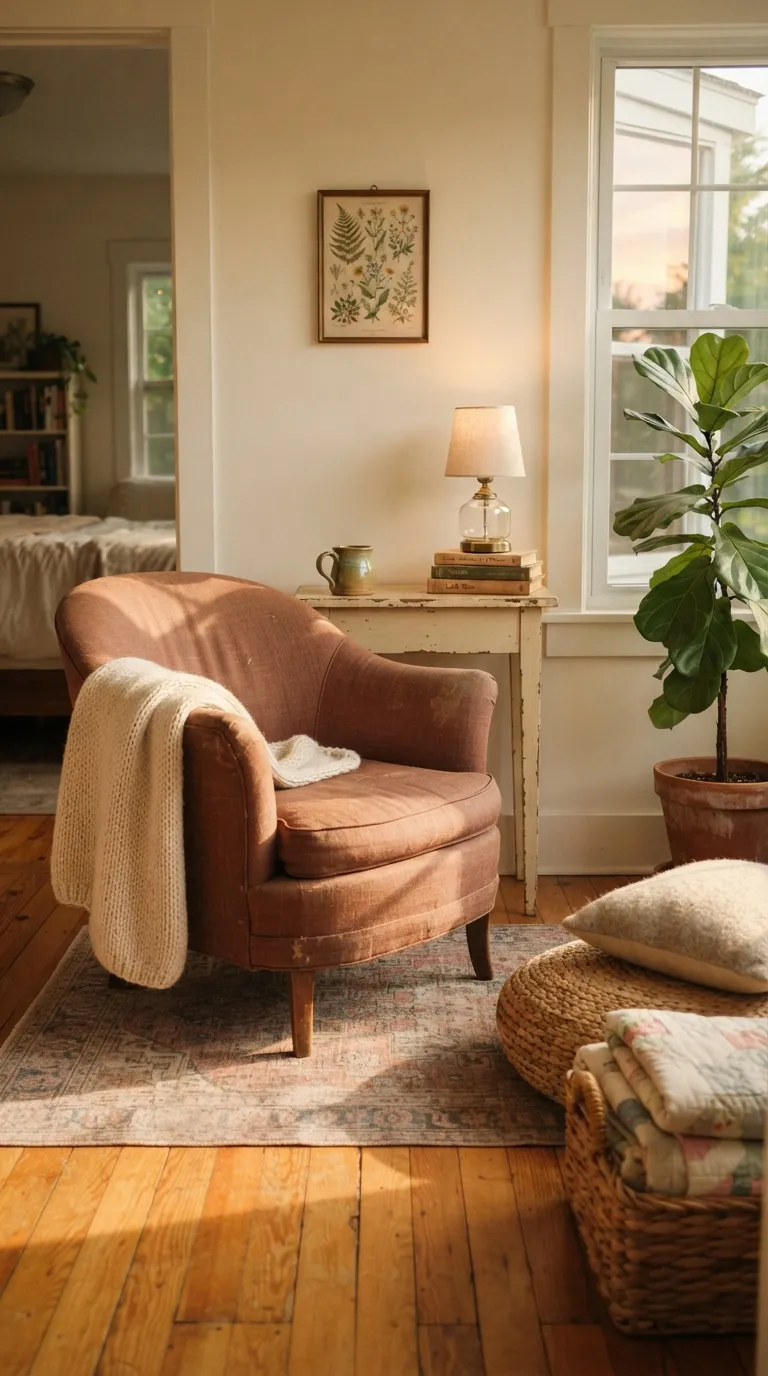 how to decorate your home in cottagecore style Create a Cozy Reading Nook