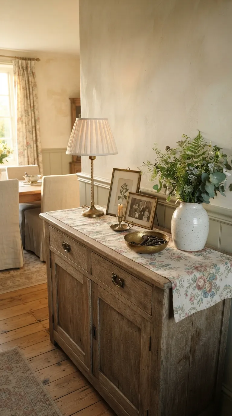 how to decorate your home in cottagecore style Use Antique Brass Accents