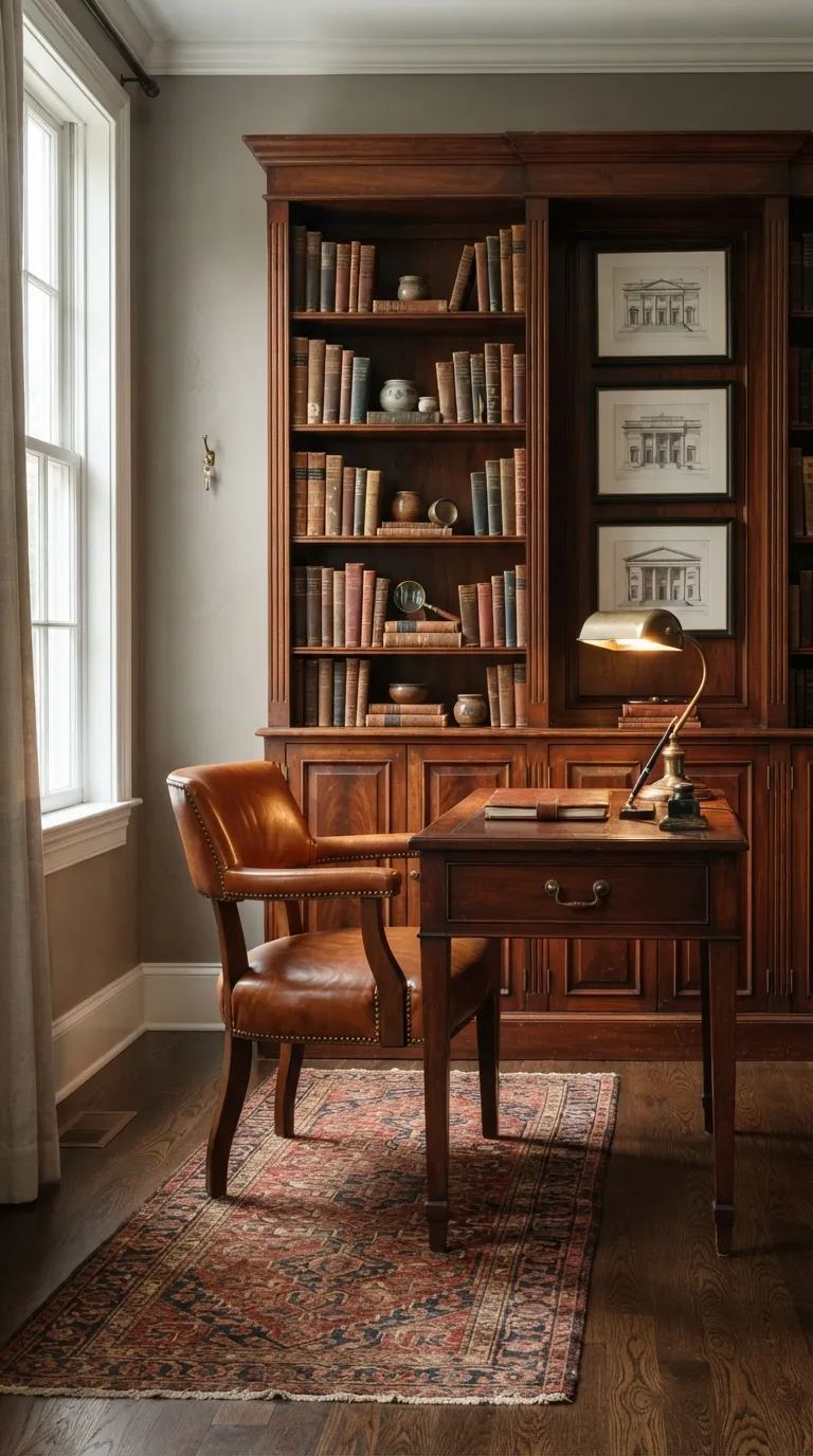 librarian home aesthetic Choose Rich Wood Tones