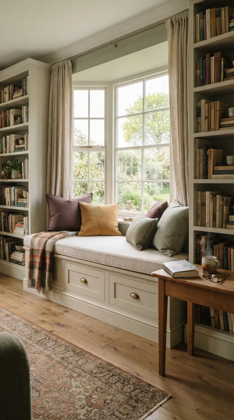 librarian home aesthetic Create A Cozy Window Seat