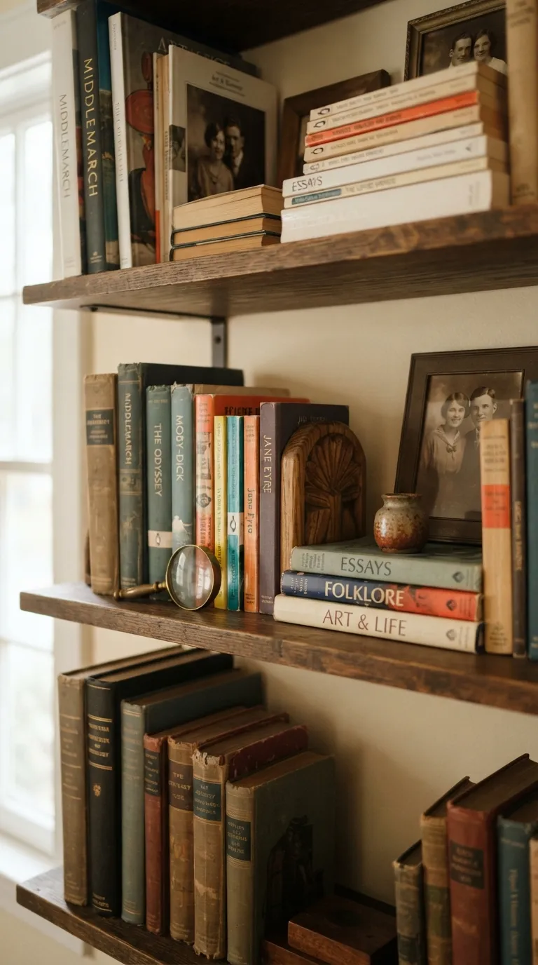librarian home aesthetic Display Books With Character
