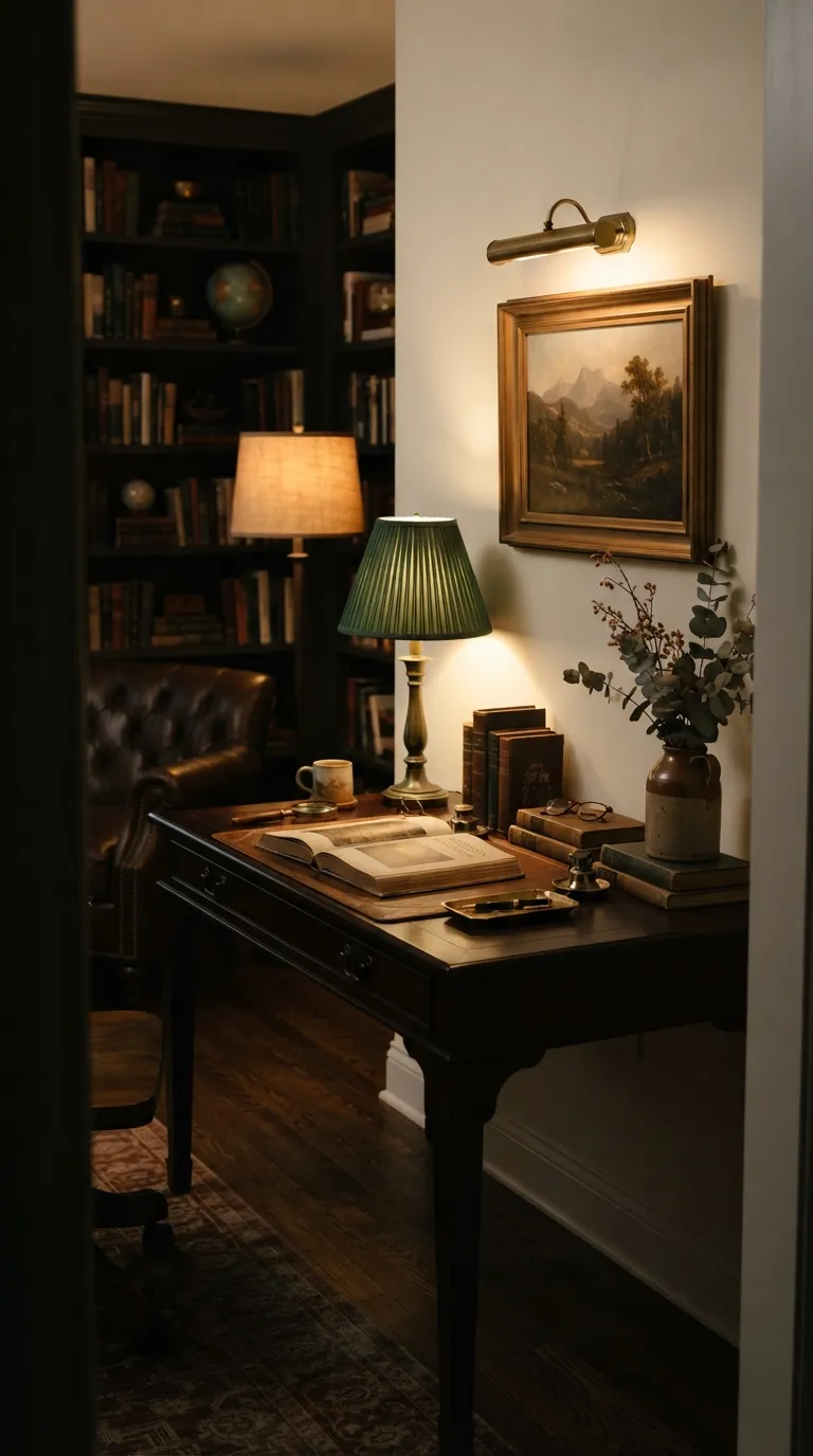 librarian home aesthetic Layer Warm Library Lighting