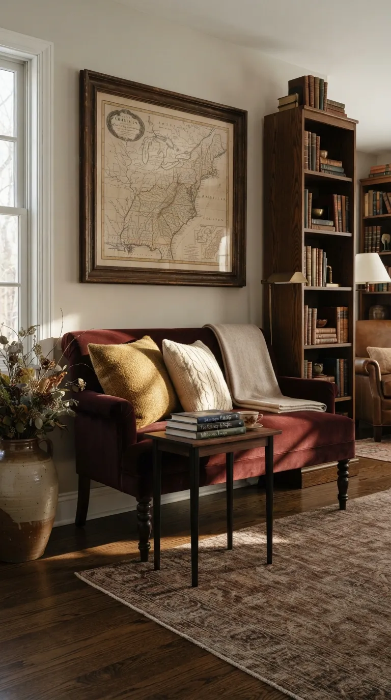 librarian home aesthetic Use Velvet Seating