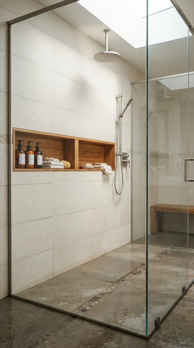 minimalist bathroom storage ideas Create a Built-In Shower Niche