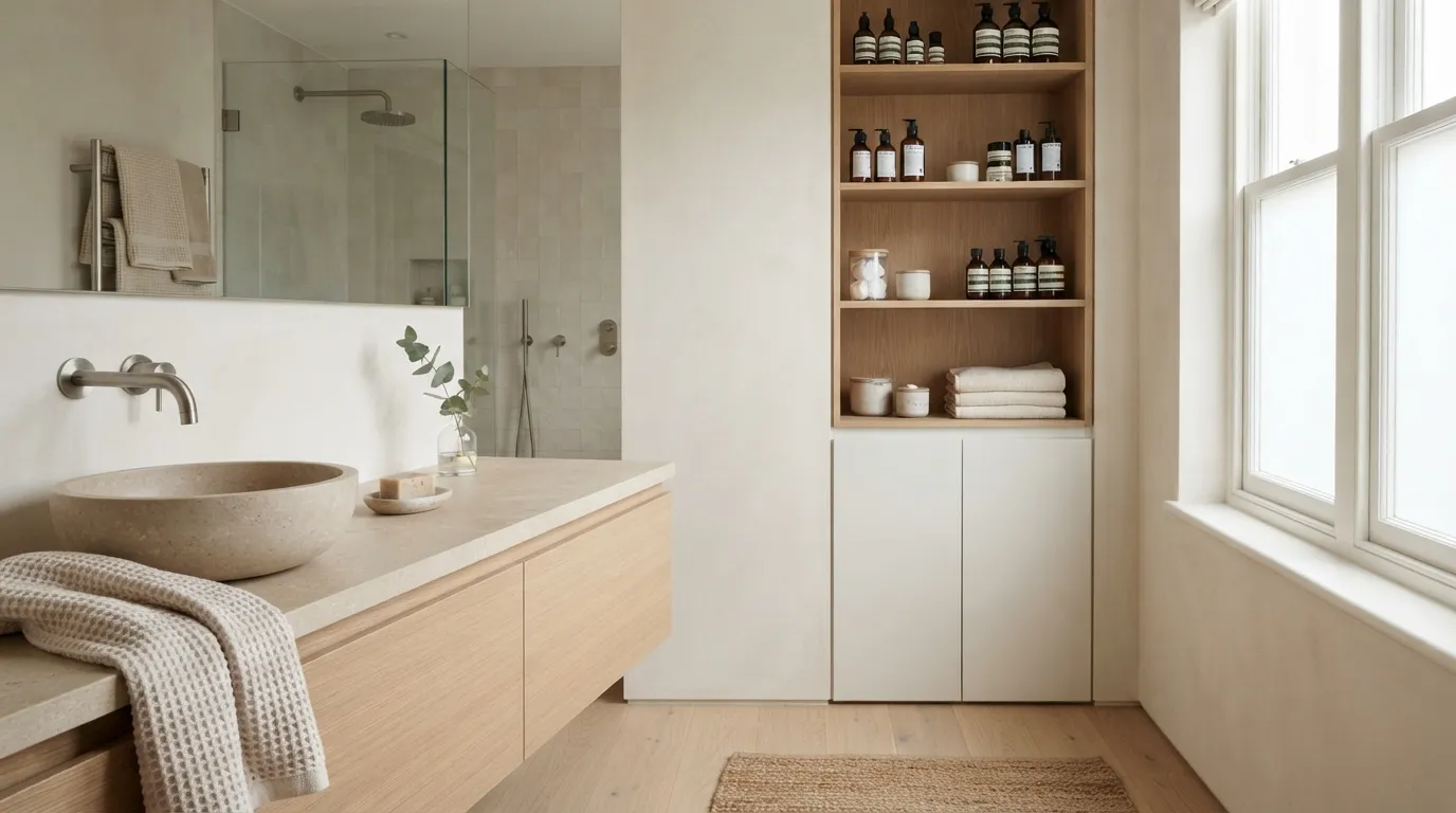 minimalist bathroom storage ideas