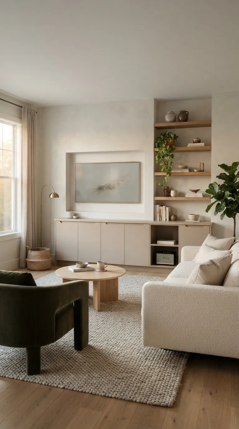 minimalist tv stand ideas Built-In Wall Storage