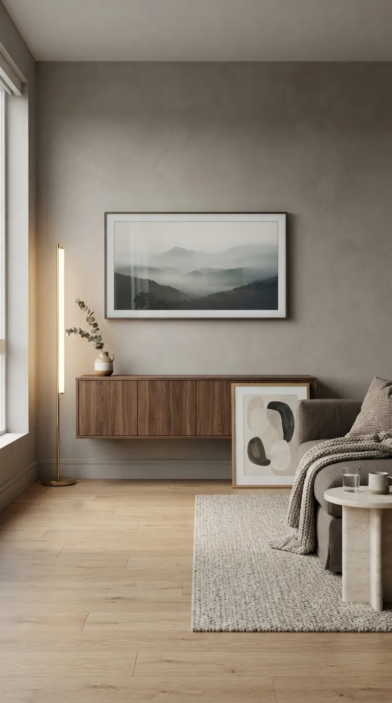minimalist tv stand ideas Floating Media Cabinet