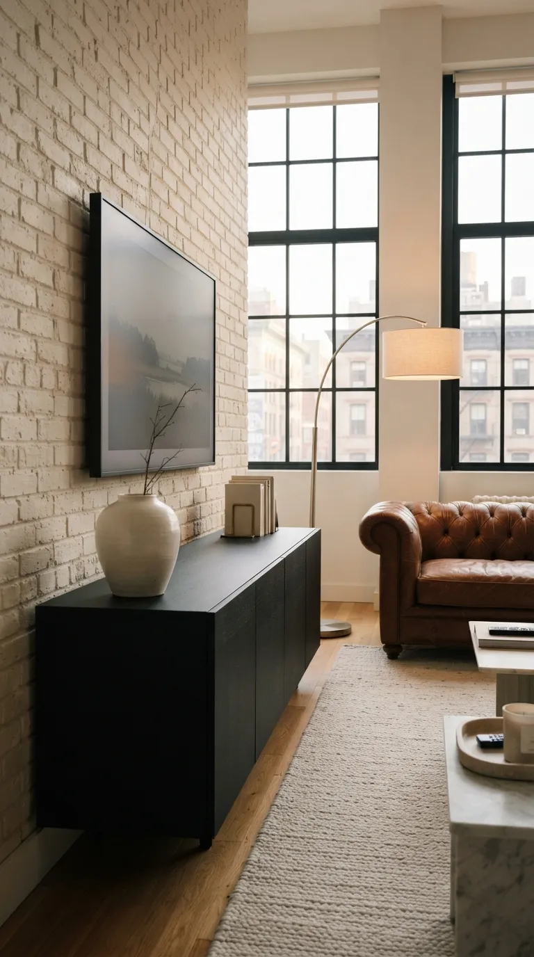 minimalist tv stand ideas Matte Black Statement