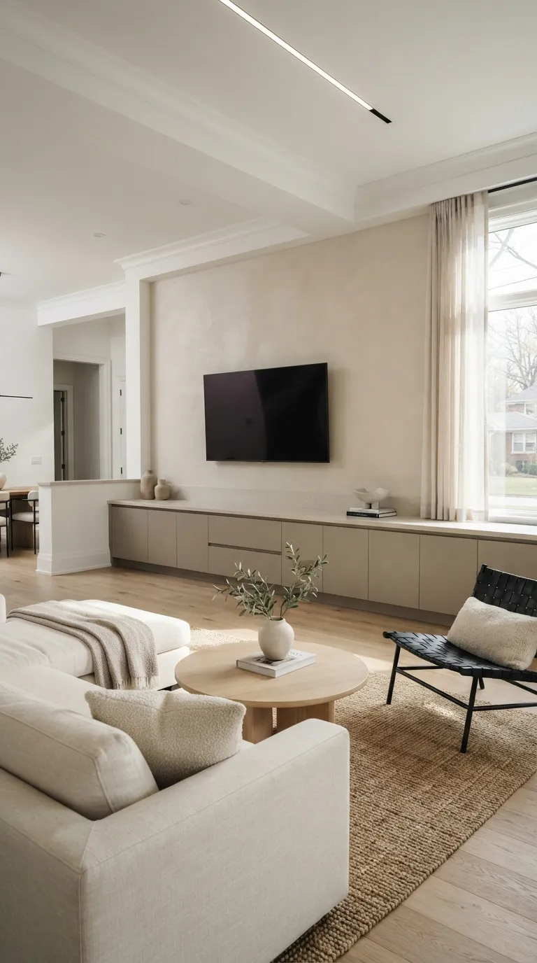 minimalist tv stand ideas Wall-to-Wall Console