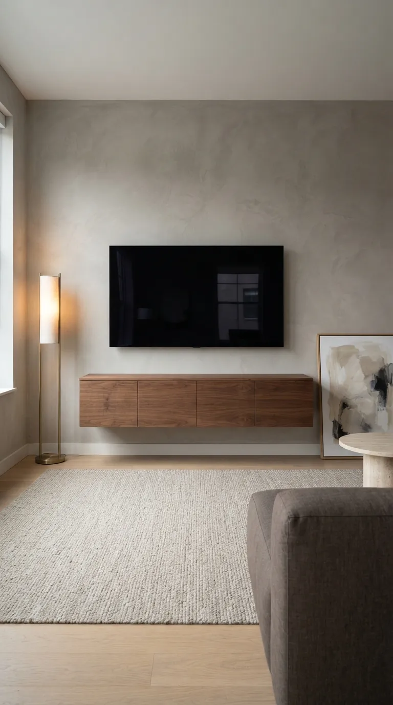 minimalist tv stand ideas Warm Oak Simplicity