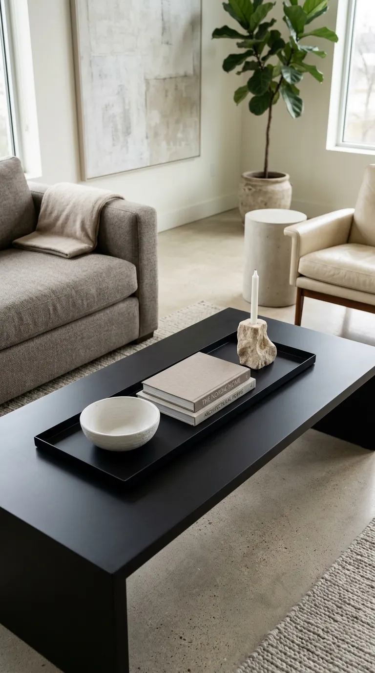 modern coffee table centerpiece ideas Minimalist Tray