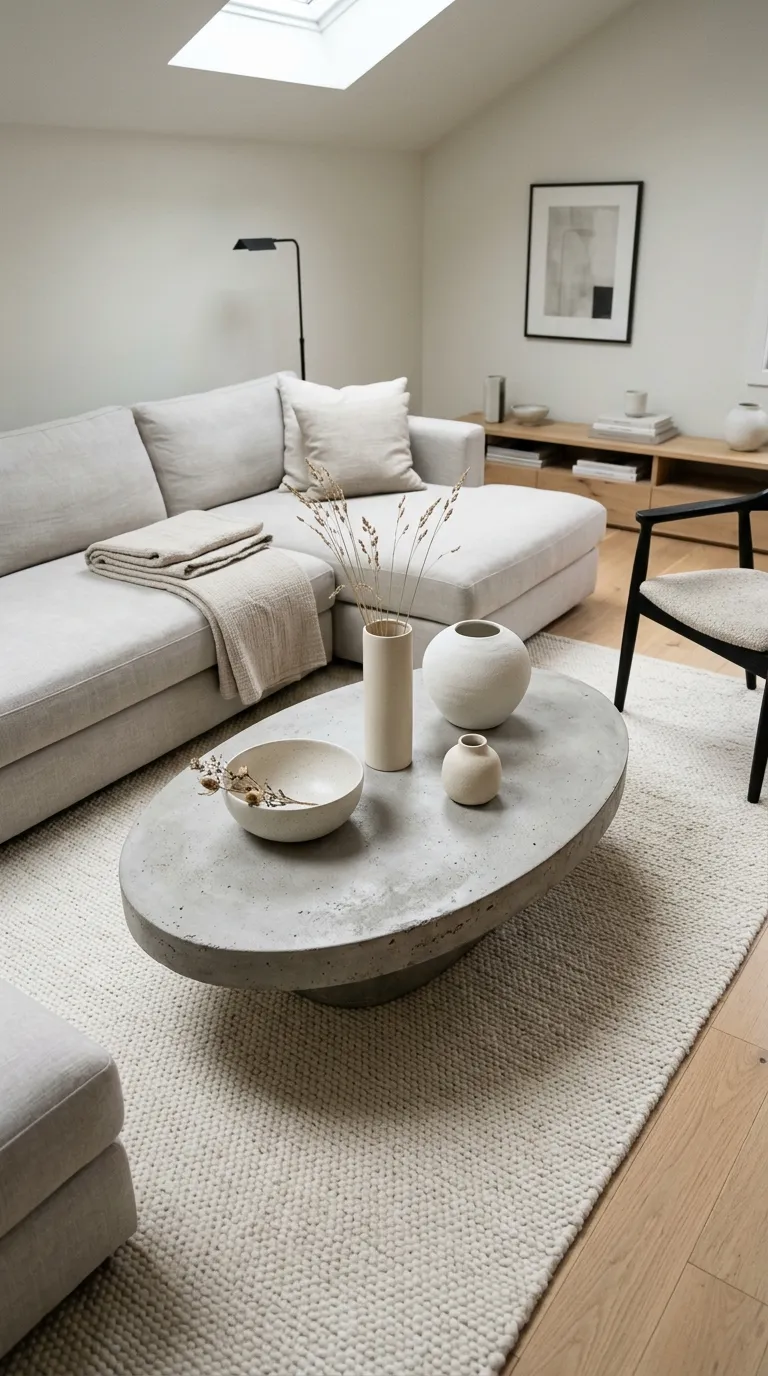 modern coffee table centerpiece ideas Monochrome Stoneware