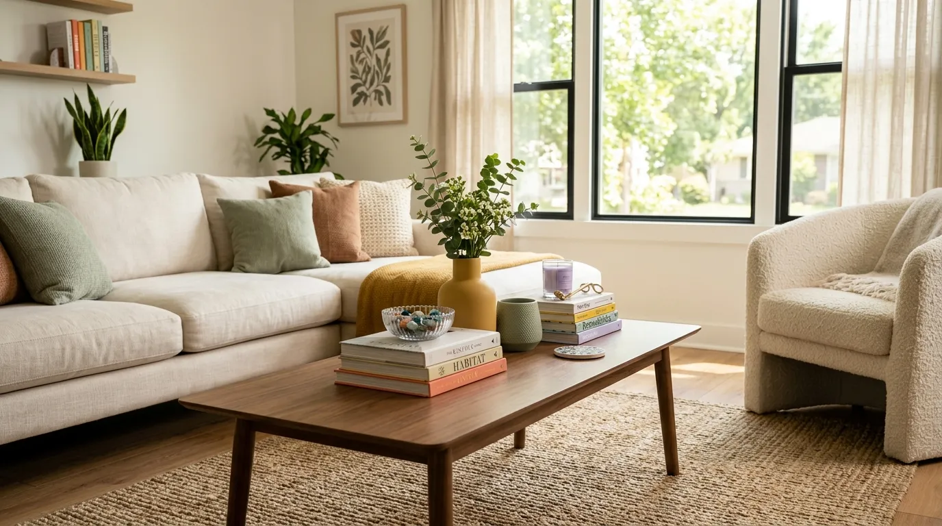 modern coffee table decor on a budget