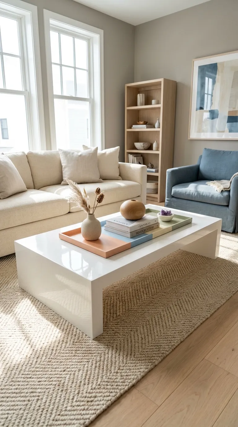 modern coffee table decor on a budget Color Block Tray