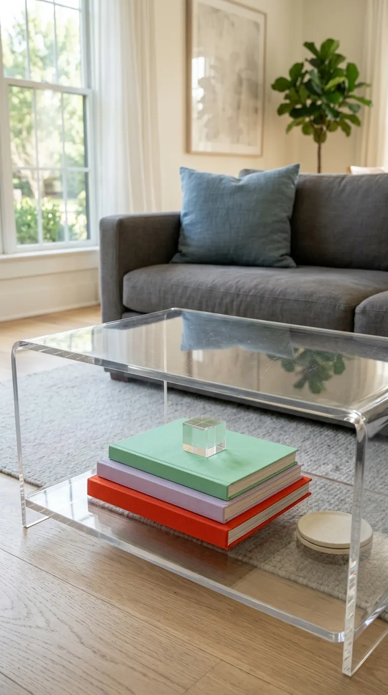 modern coffee table decor on a budget Colorful Acrylic Books